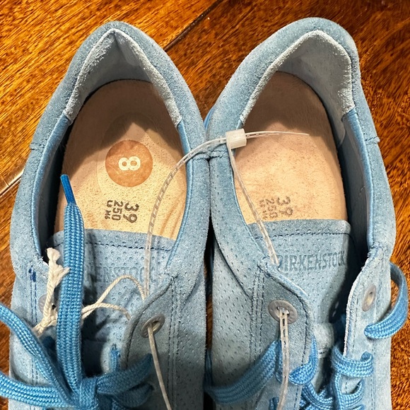 Birkenstock Bend Low Suede Shoes in Sky Blue - Picture 4 of 6